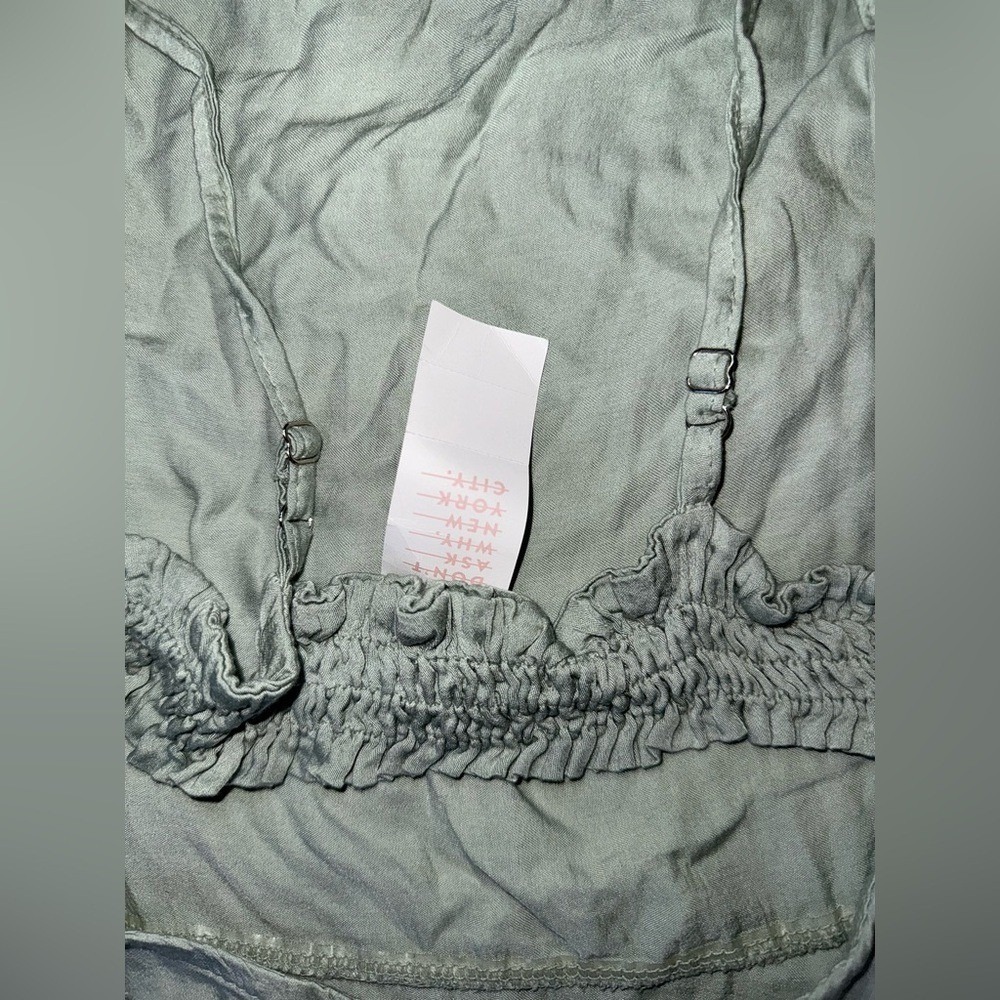 Sage Green Fairy Core Sleeveless Blouse 'Don't Ask Why' NYC - Picture 4 of 4